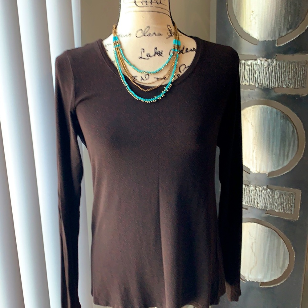 Eileen Fisher super soft viscose blend l/s top